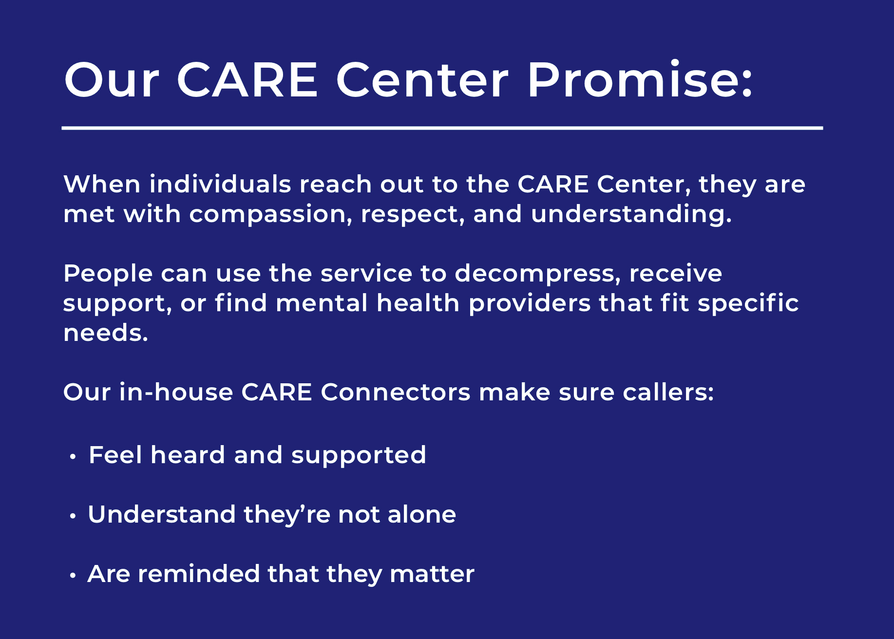 CARE Center Promise 2 CARE Center Promise 2