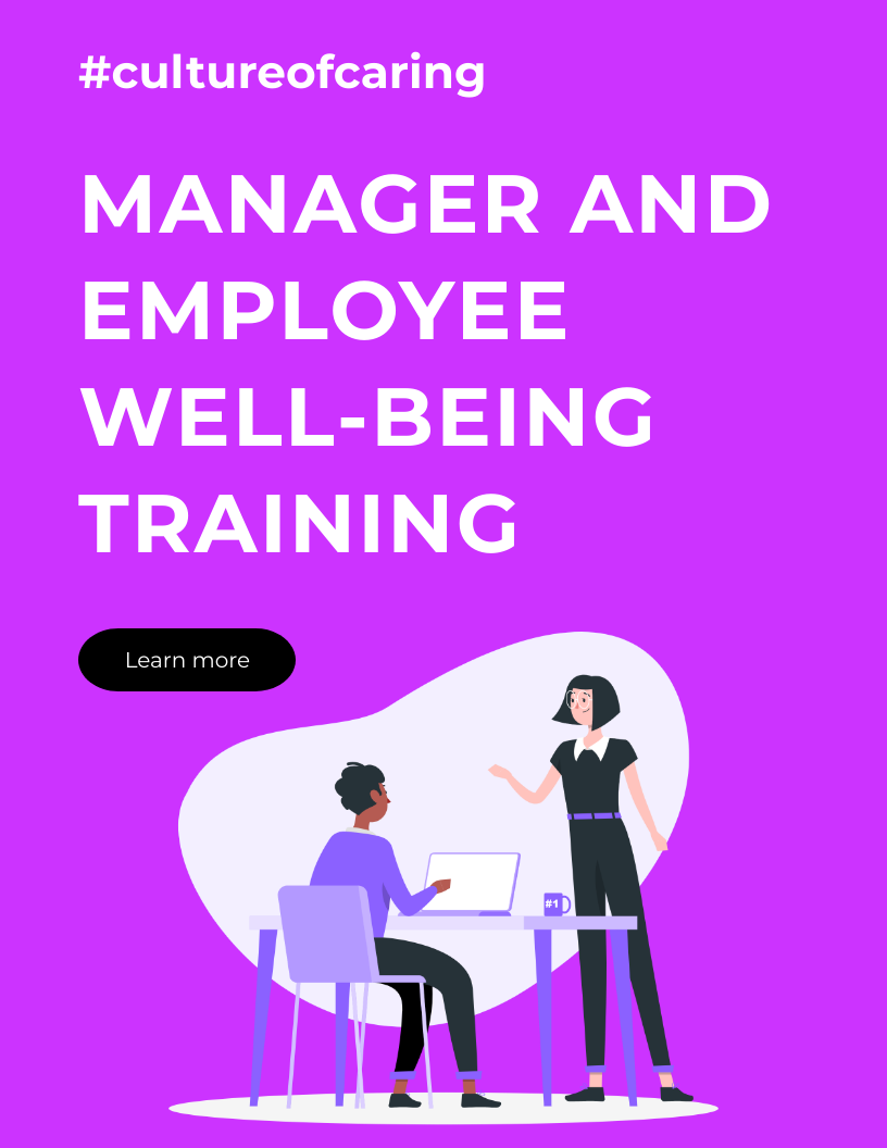 MANAGER AND EMPLOYEE WELL-BEING training